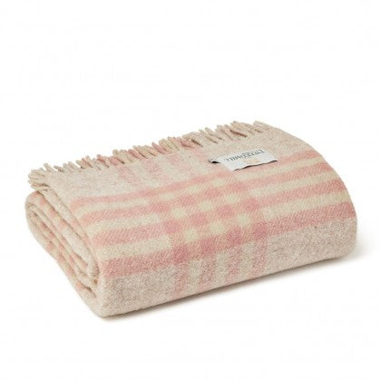 Tweedmill Hex Dusky Pink Throw