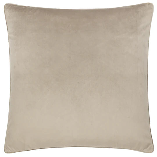 Morris & Co. Strawberry Thief Piped Jacquard Cushion Biscuit