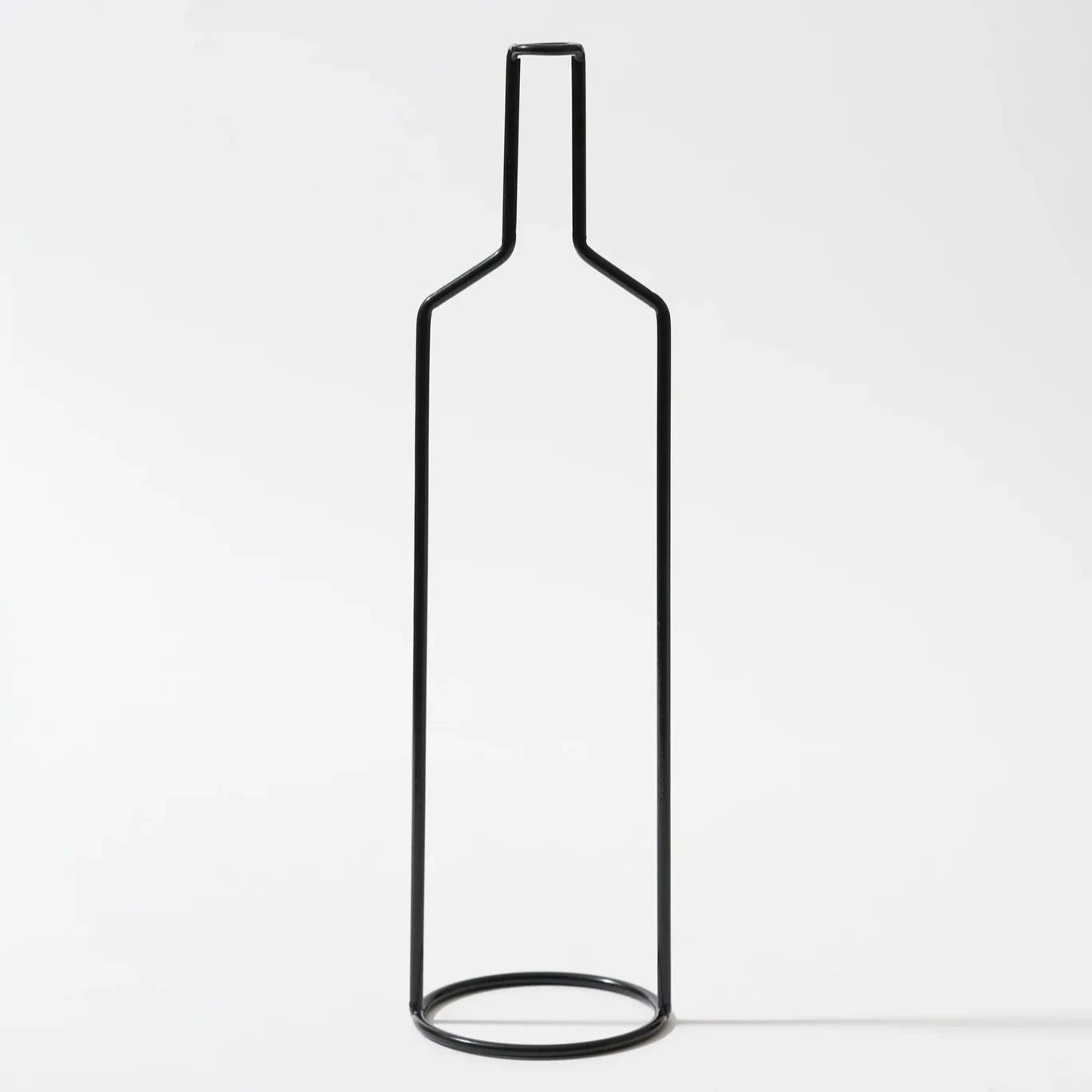 Contempee Tall Black Wine Bottle Outline Vase