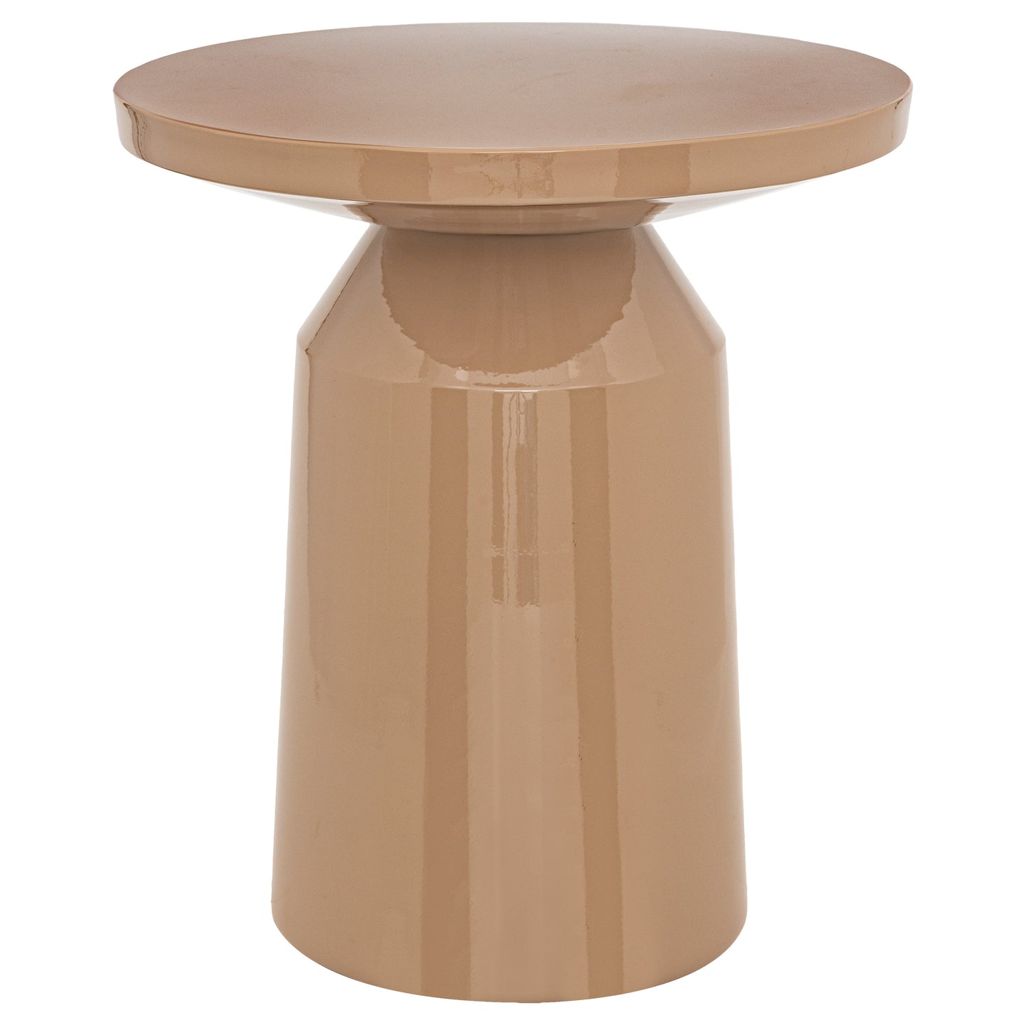 Beige Metal Totem Coffee Table