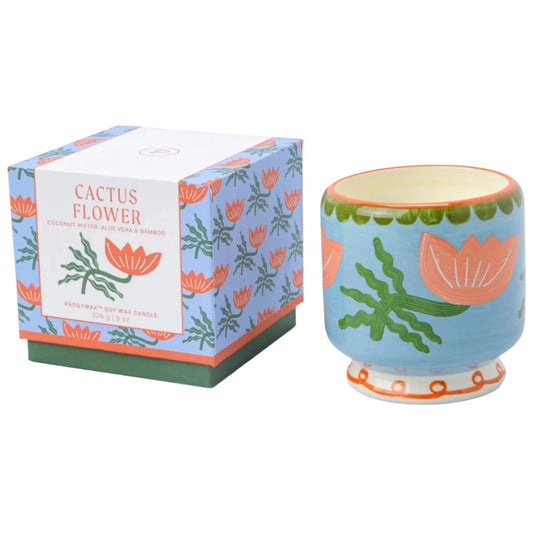 Adopo Flower Ceramic Candle - Cactus Flower