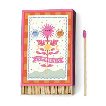 A Dopo "Sun" Pink Boxed Matches with 75 Matches