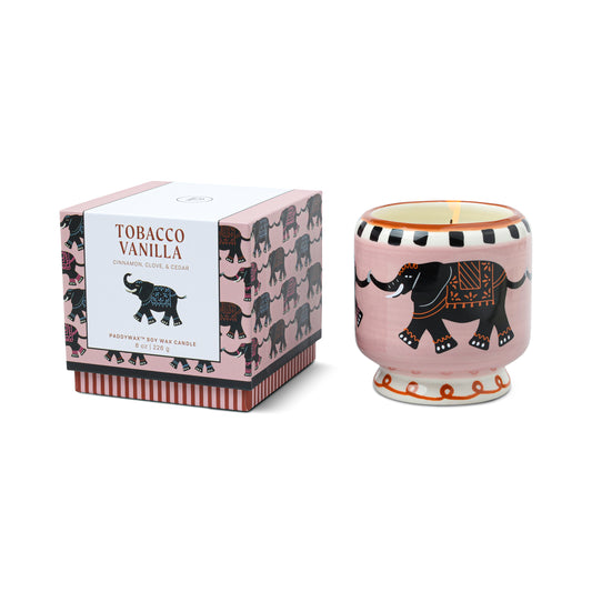 A Dopo Elephant Ceramic Candle - Tobacco Vanilla
