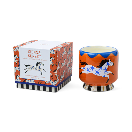 A Dopo Horse Ceramic Candle - Sienna Sunset