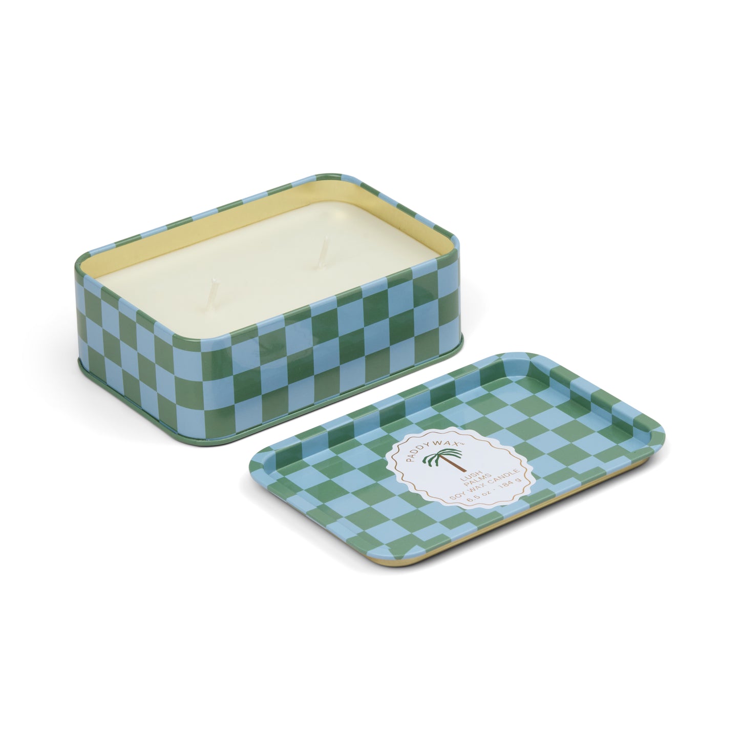 A Dopo Palm Printed Tin Candle - Lush Palms