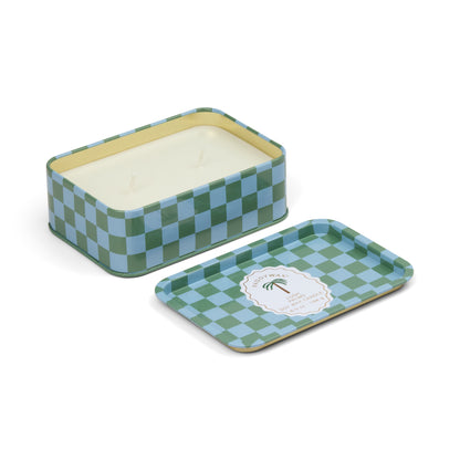 A Dopo Palm Printed Tin Candle - Lush Palms