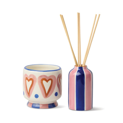 A Dopo Hearts Ceramic Diffuser - Rosewood Vanilla