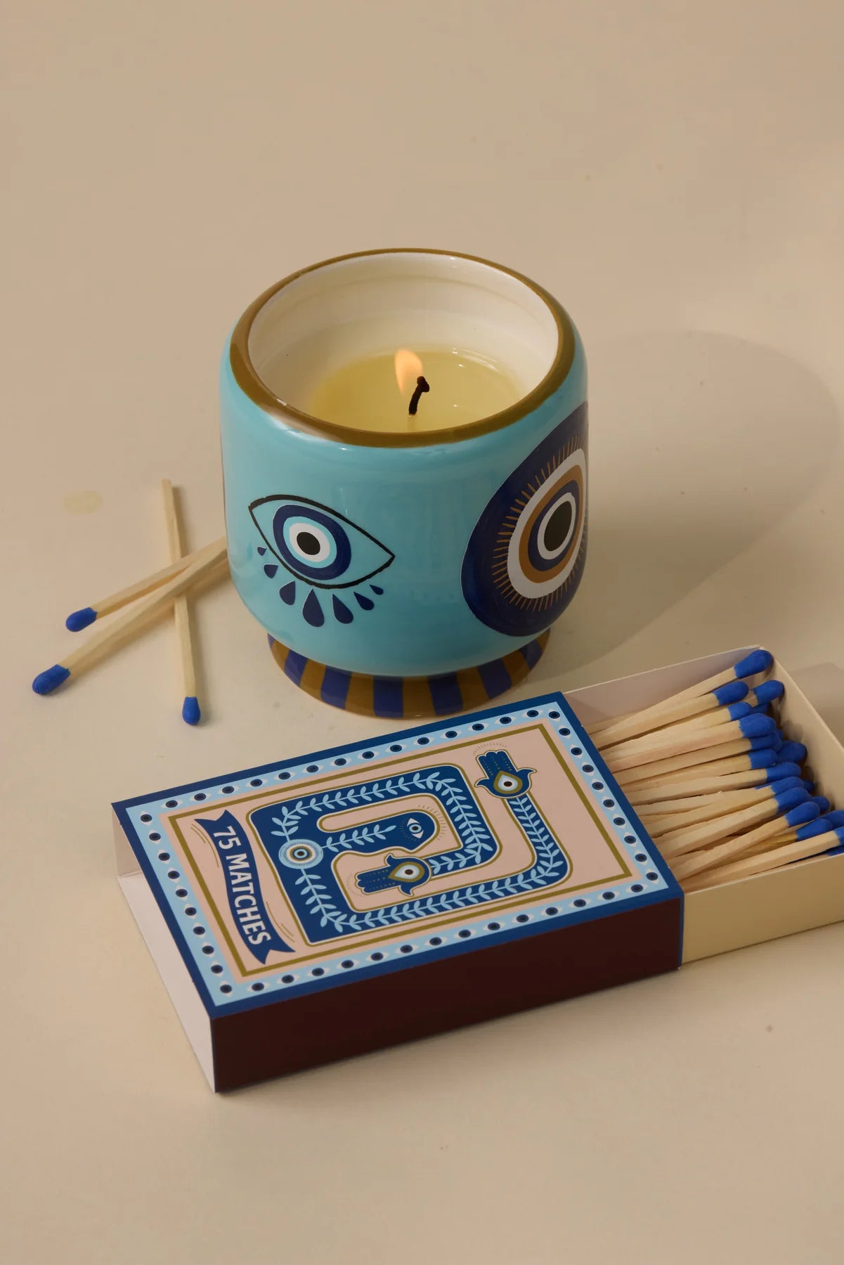 A Dopo Eye Ceramic Candle - Incense & Smoke