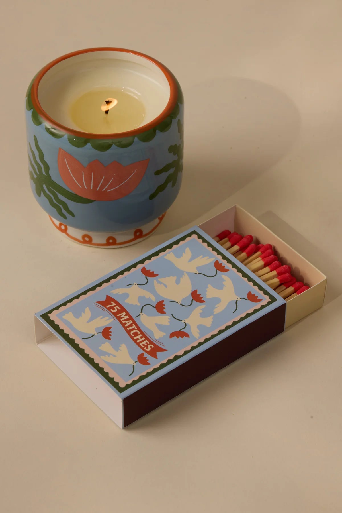 A Dopo Flower Ceramic Candle - Cactus Flower