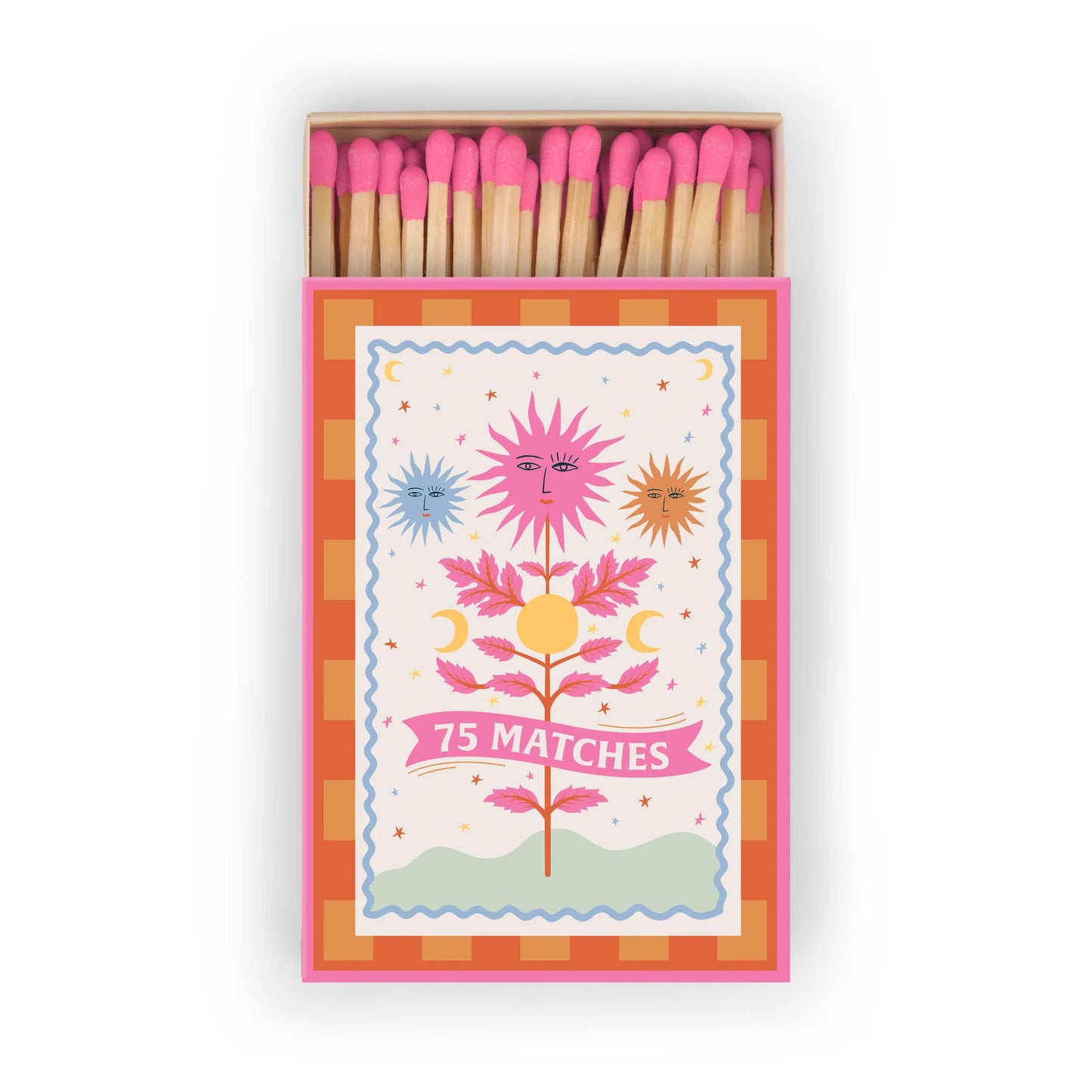 A Dopo "Sun" Pink Boxed Matches with 75 Matches