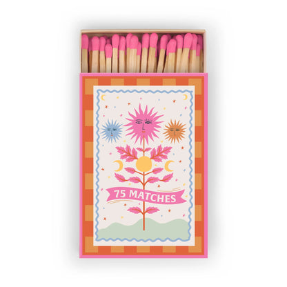 A Dopo "Sun" Pink Boxed Matches with 75 Matches