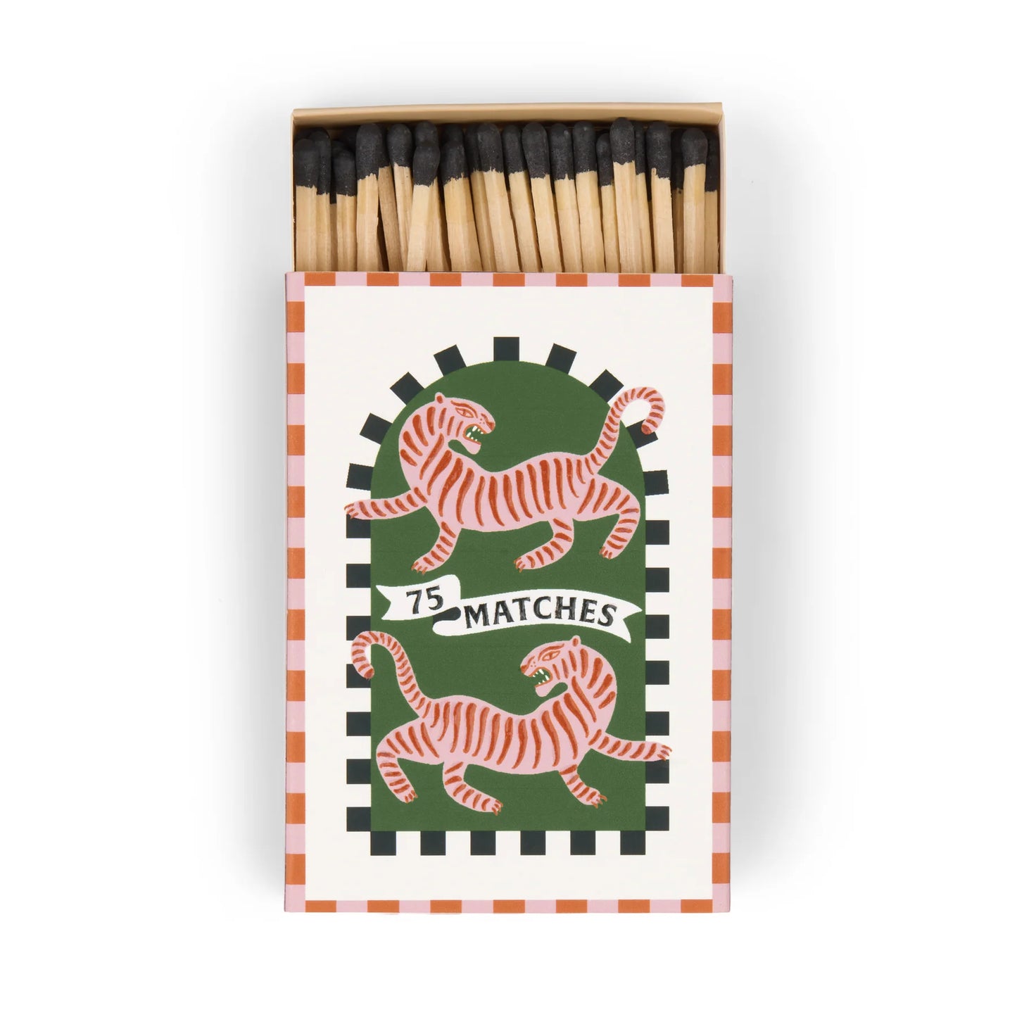 A Dopo "Tiger" Black Boxed Matches with 75 Matches