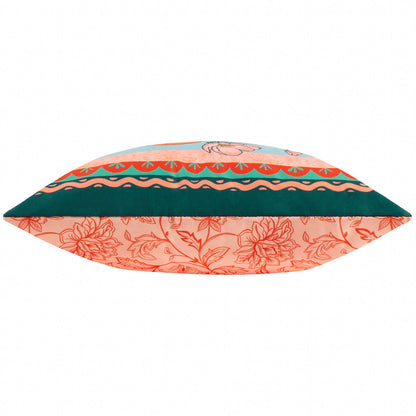 Anemone Peaches Printed Outdoor Cushion - Multicolour