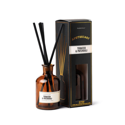 Apothecary Amber Glass Diffuser - Tobacco & Patchouli