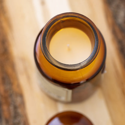 Apothecary Glass Jar Candle - Teak + Tobacco