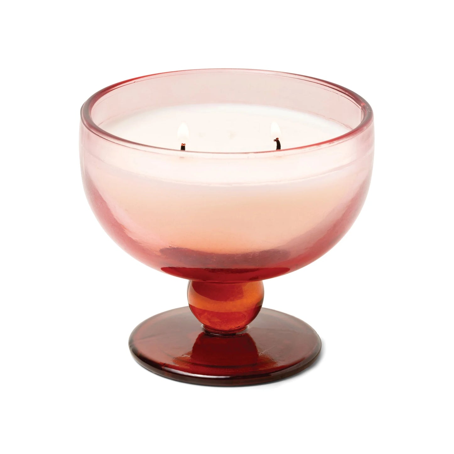 Aura Tinted Glass Goblet - Rose & Red - Saffron Rose