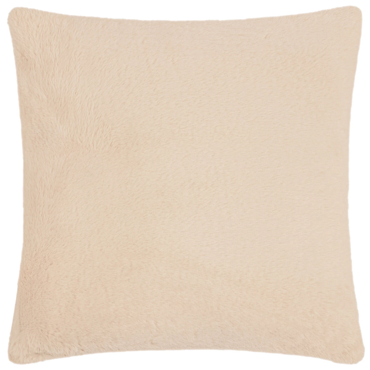 Autumn Pumpkins Embroidered Faux Fur Cushion - Natural