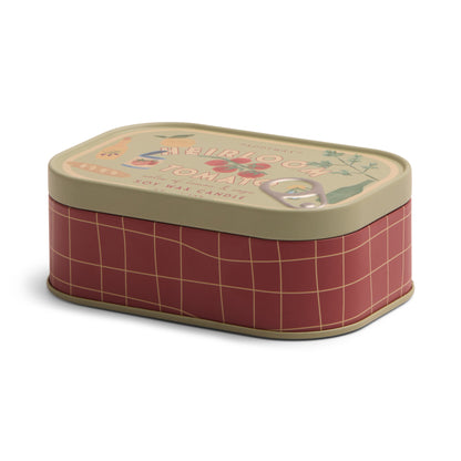 Heirloom Tomato Embossed Bistro Printed Tin Candle