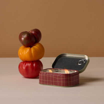 Heirloom Tomato Embossed Bistro Printed Tin Candle