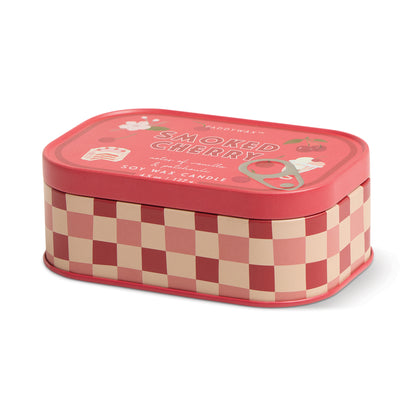 Bistro Cherry Printed Tin Candle - Smoked Cherry