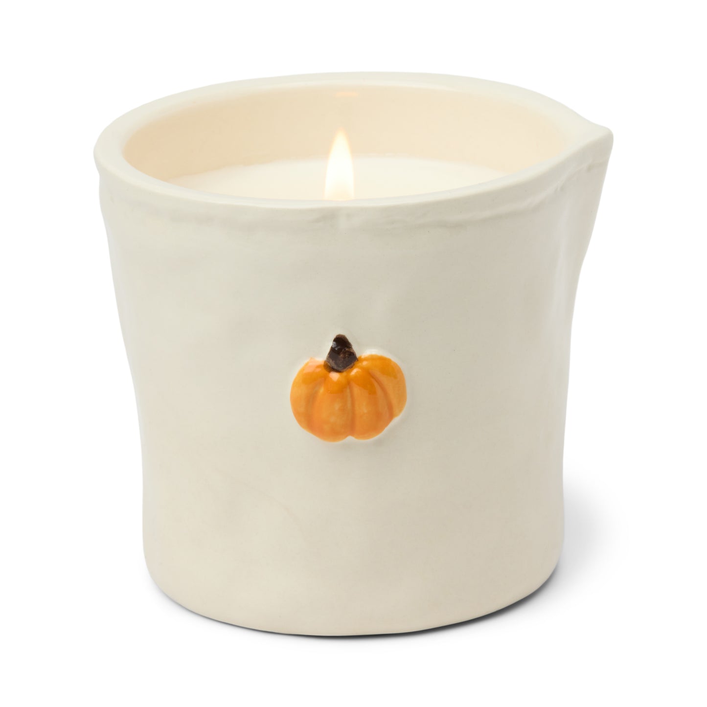 Bistro Pumpkin Embossed Ceramic Candle - Pumpkin Spice