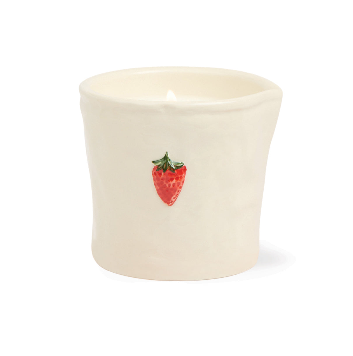 Bistro Strawberry Embossed Ceramic Candle - Strawberry