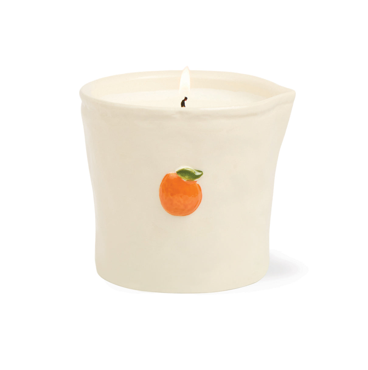 Bistro Orange Embossed Ceramic Candle - Citrus Spritz