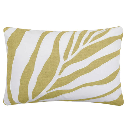 Bamboo Embroidered Cushion Mustard