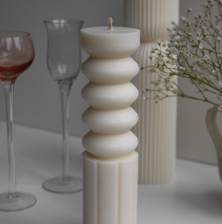 Bead Pillar Candle