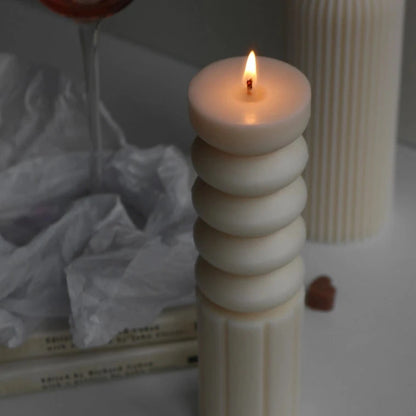 Bead Pillar Candle