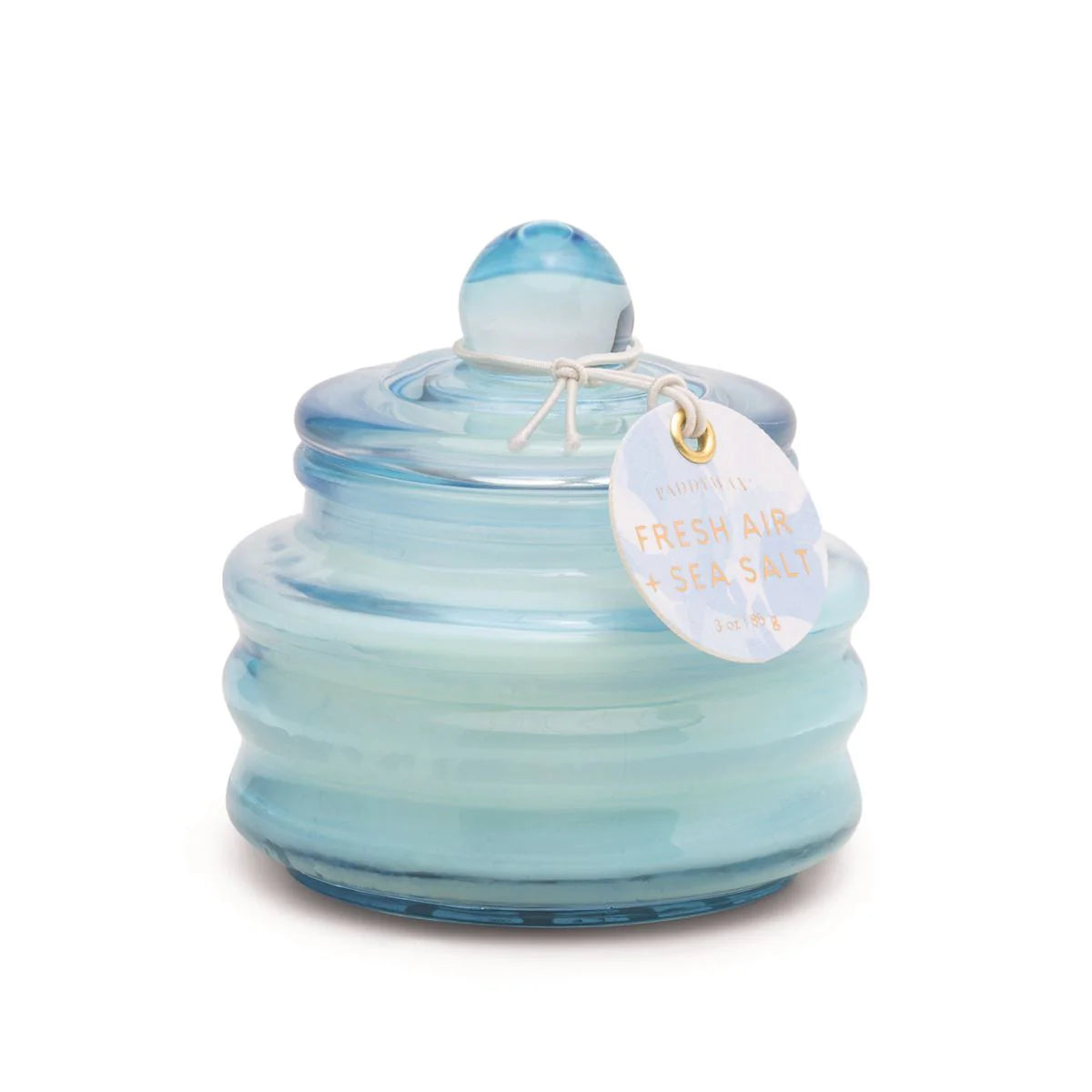 Beam Blue Glass Candle - Fresh Air & Sea Salt