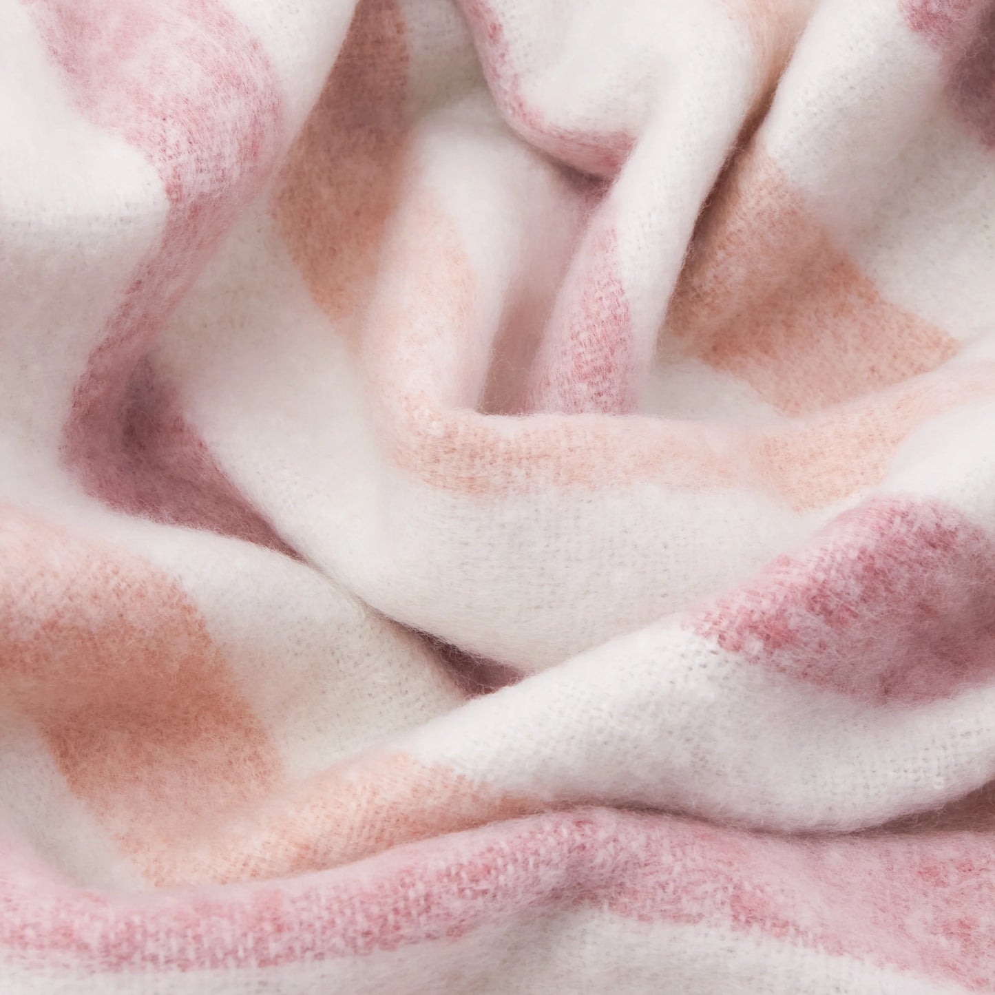 Beechwood Woven Pink Stripe Throw