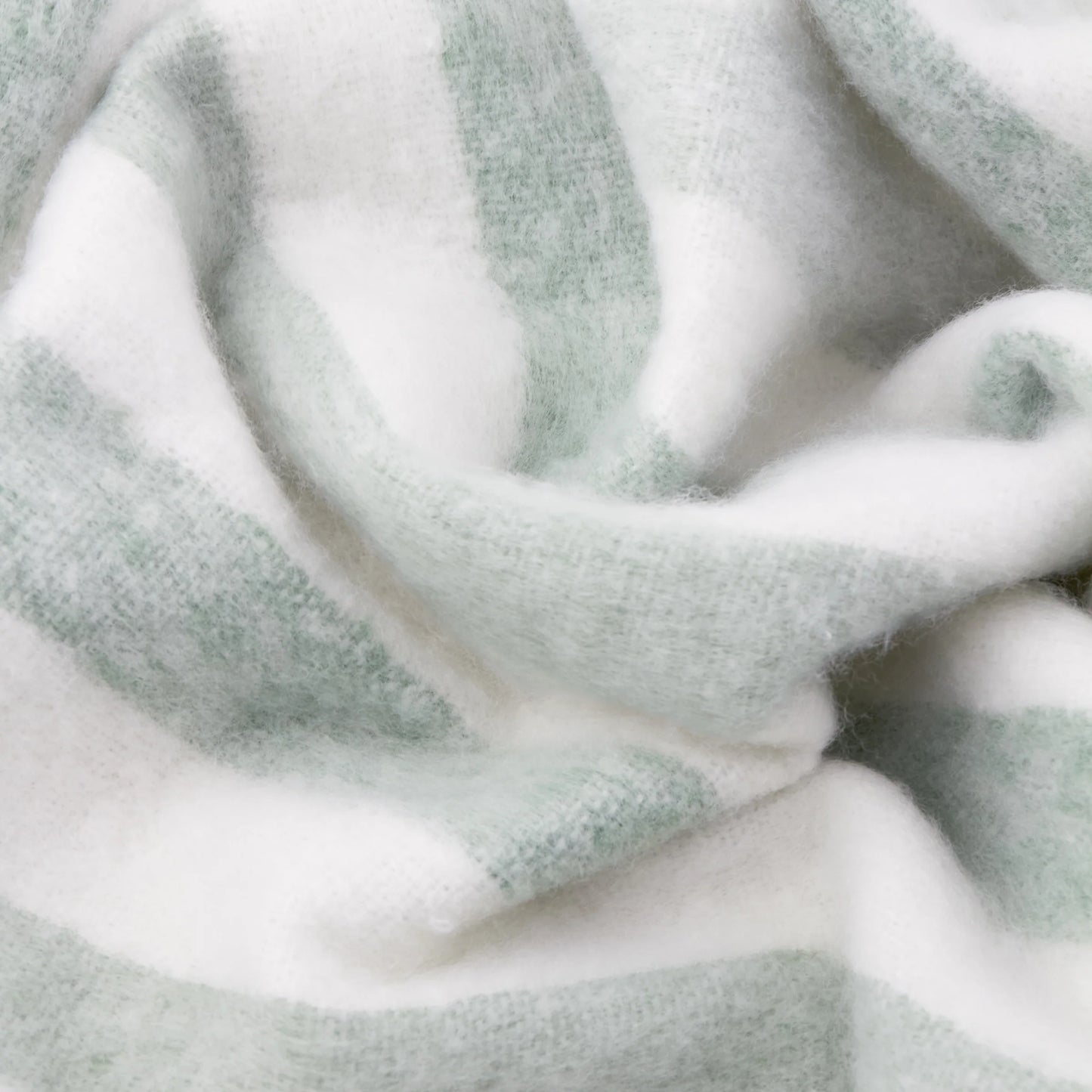 Beechwood Woven Green Stripe Throw