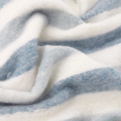 Beechwood Woven Blue Stripe Throw