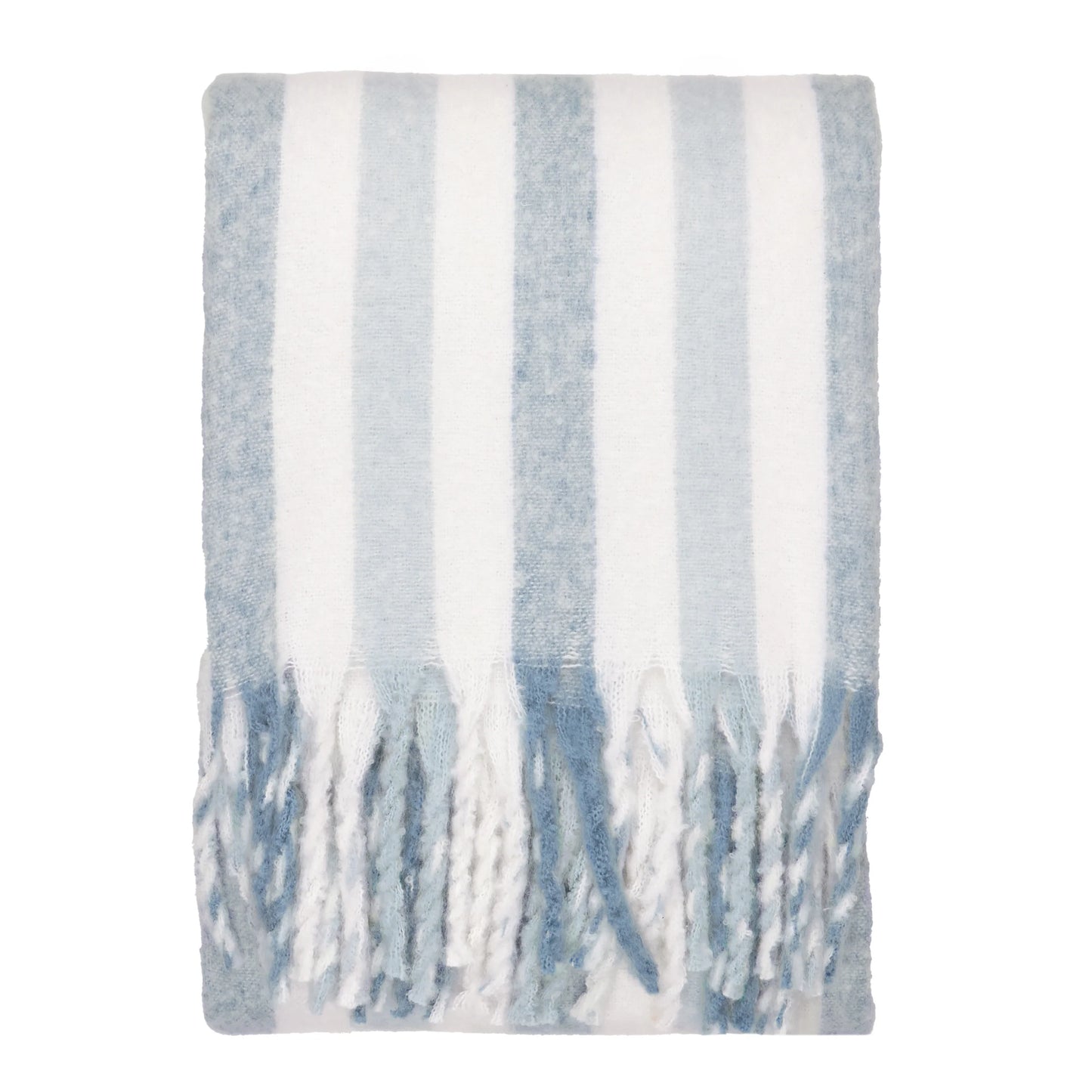 Beechwood Woven Blue Stripe Throw