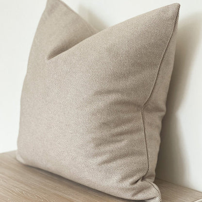 Beige Wool Effect Cushion