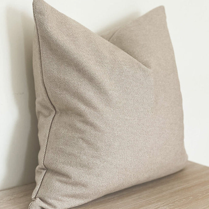 Beige Wool Effect Cushion