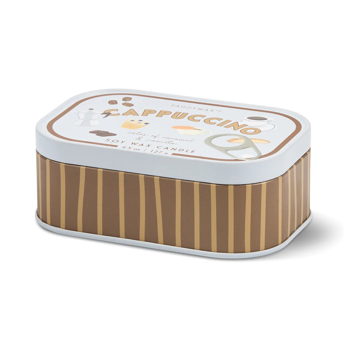 Bistro Cappuccino Printed Tin Candle - Chocolate & Cherry