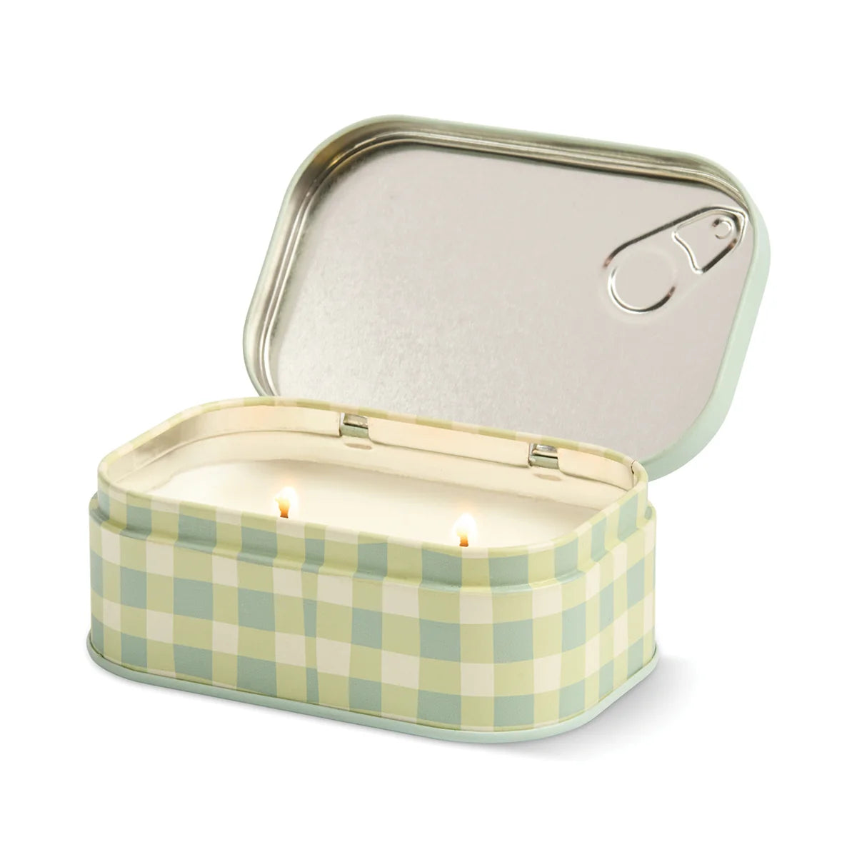 Bistro Macaron Printed Tin Candle - Amber & Pistachio