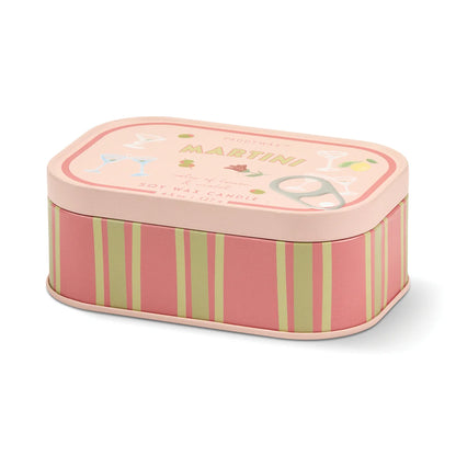 Bistro Martini Printed Tin Candle - Lemon & Violet