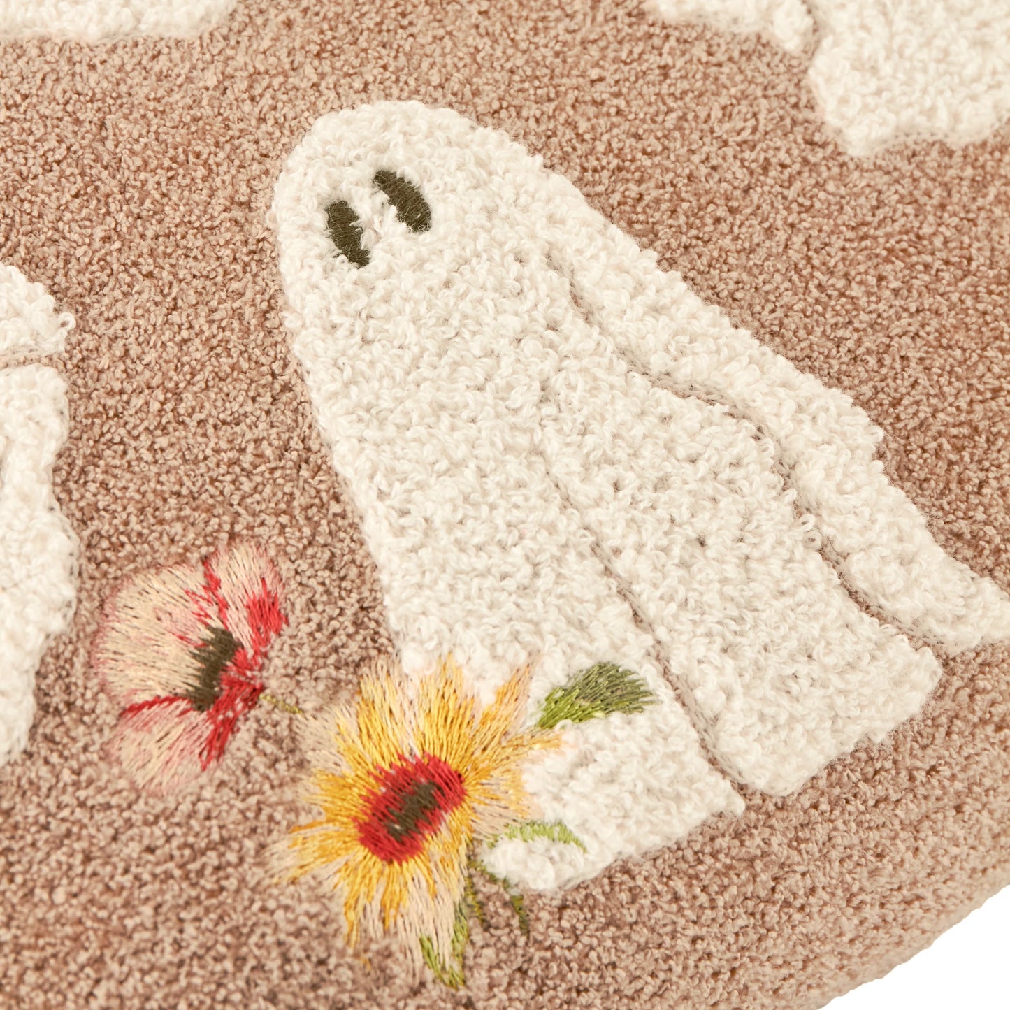 Bootanical Ghost Boucle Cushion - Natural
