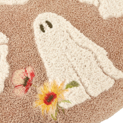 Bootanical Ghost Boucle Cushion - Natural