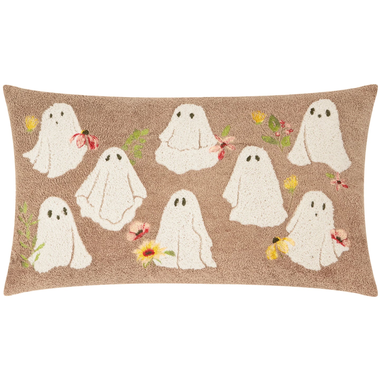 Bootanical Ghost Boucle Cushion - Natural