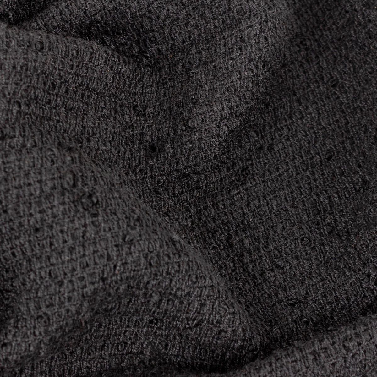 Candar Textured Boucle Throw - Black