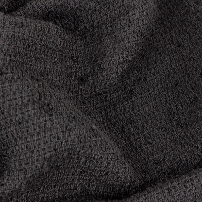 Candar Textured Boucle Throw - Black