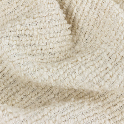 Candar Textured Boucle Throw - Ecru