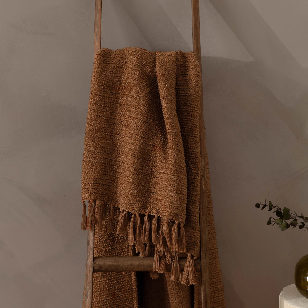 Candar Textured Boucle Throw - Ginger