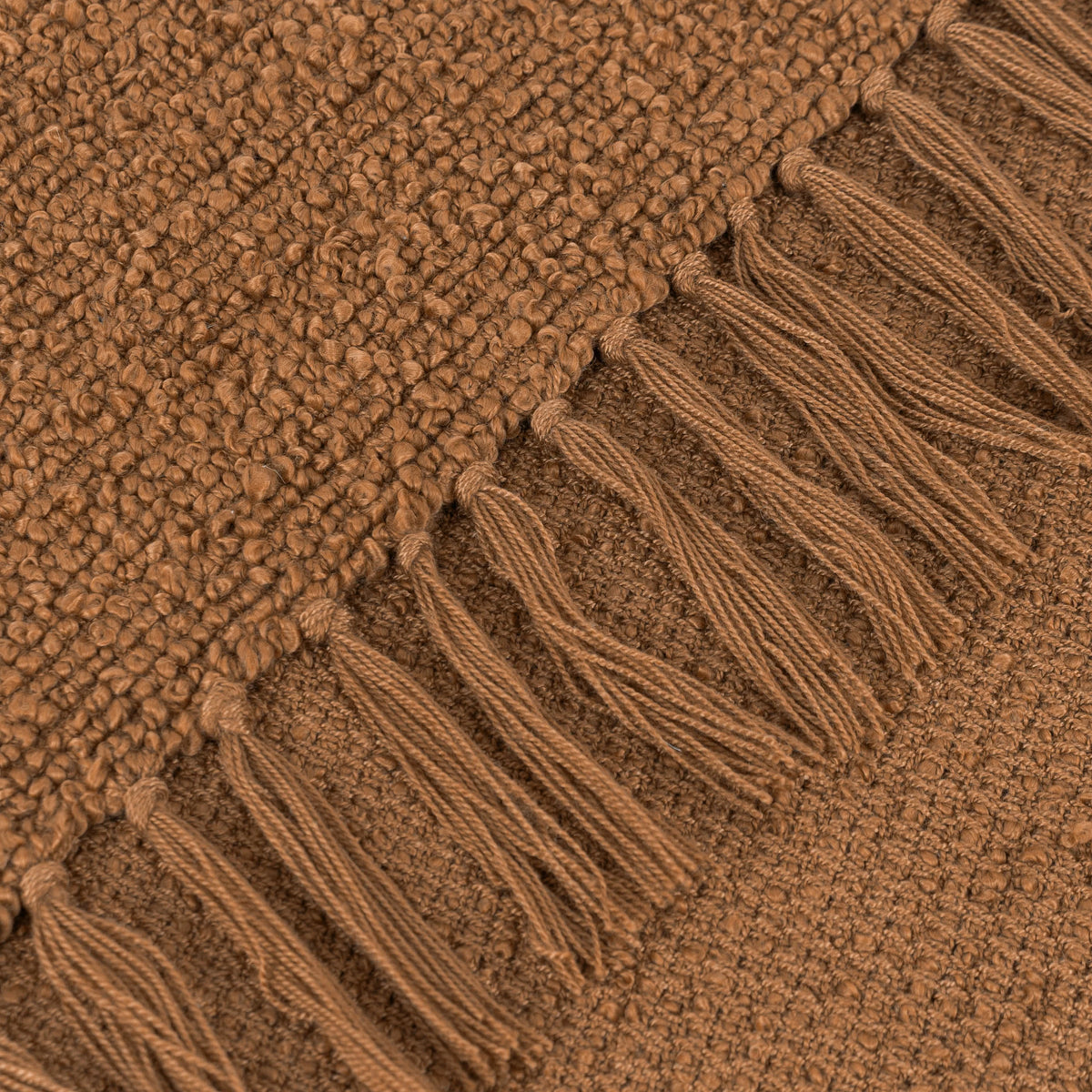 Candar Textured Boucle Throw - Ginger
