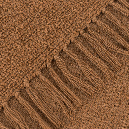 Candar Textured Boucle Throw - Ginger