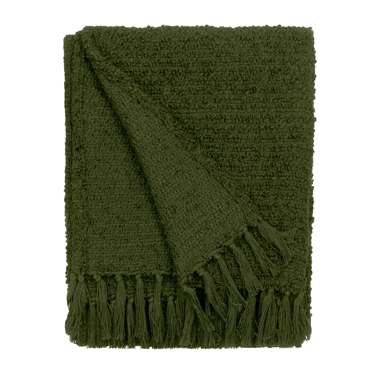 Candar Textured Boucle Throw - Khaki